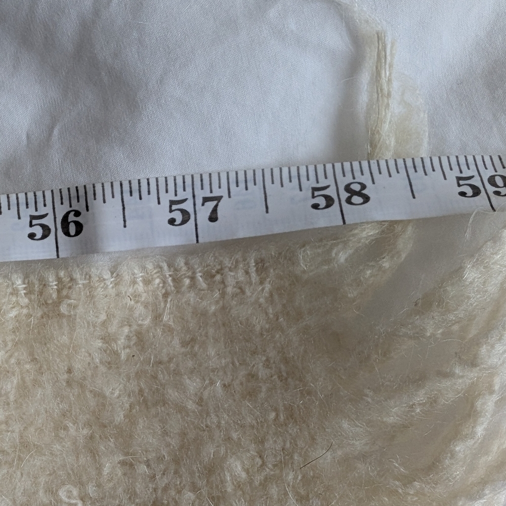 Simons | Made In France Ivory Wool/Mohair Scarf - Picture 5 of 5